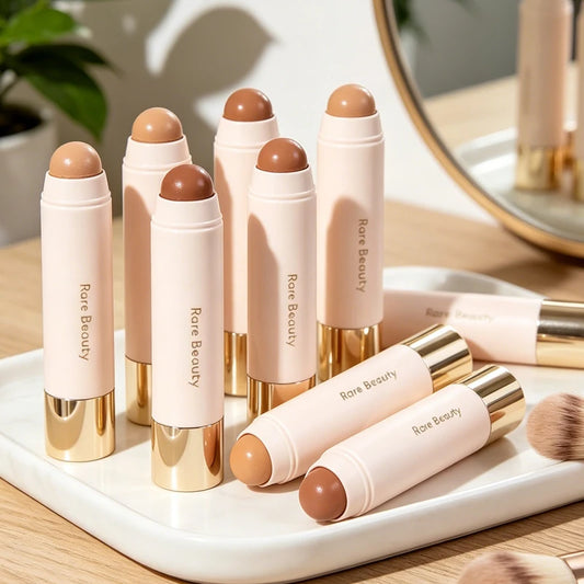 Rare Beauty Barra de Contorno Facial 3D, Bronceador, Iluminador Líquido Brillante para Mejillas, Maquillaje con Toque Femenino