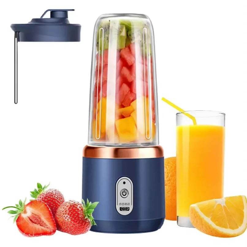 Exprimidor eléctrico portátil, Mini mezclador doméstico, mezclador multifuncional para triturar frutas y verduras, herramienta de jugo con carga USB