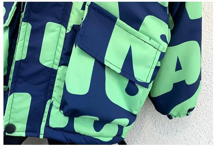Abrigo para niños, chaqueta, prendas de vestir, Tops de algodón, moda 2023, grueso, además de terciopelo, abrigo de talla grande para invierno y otoño, ropa para niños