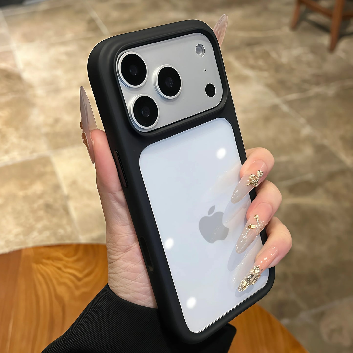 Funda Transparente de Silicona de Lujo con Bordes Suaves para iPhone 17, 17 Pro, 17 Pro Max, Resistente a Impactos, con Panel Trasero Rígido