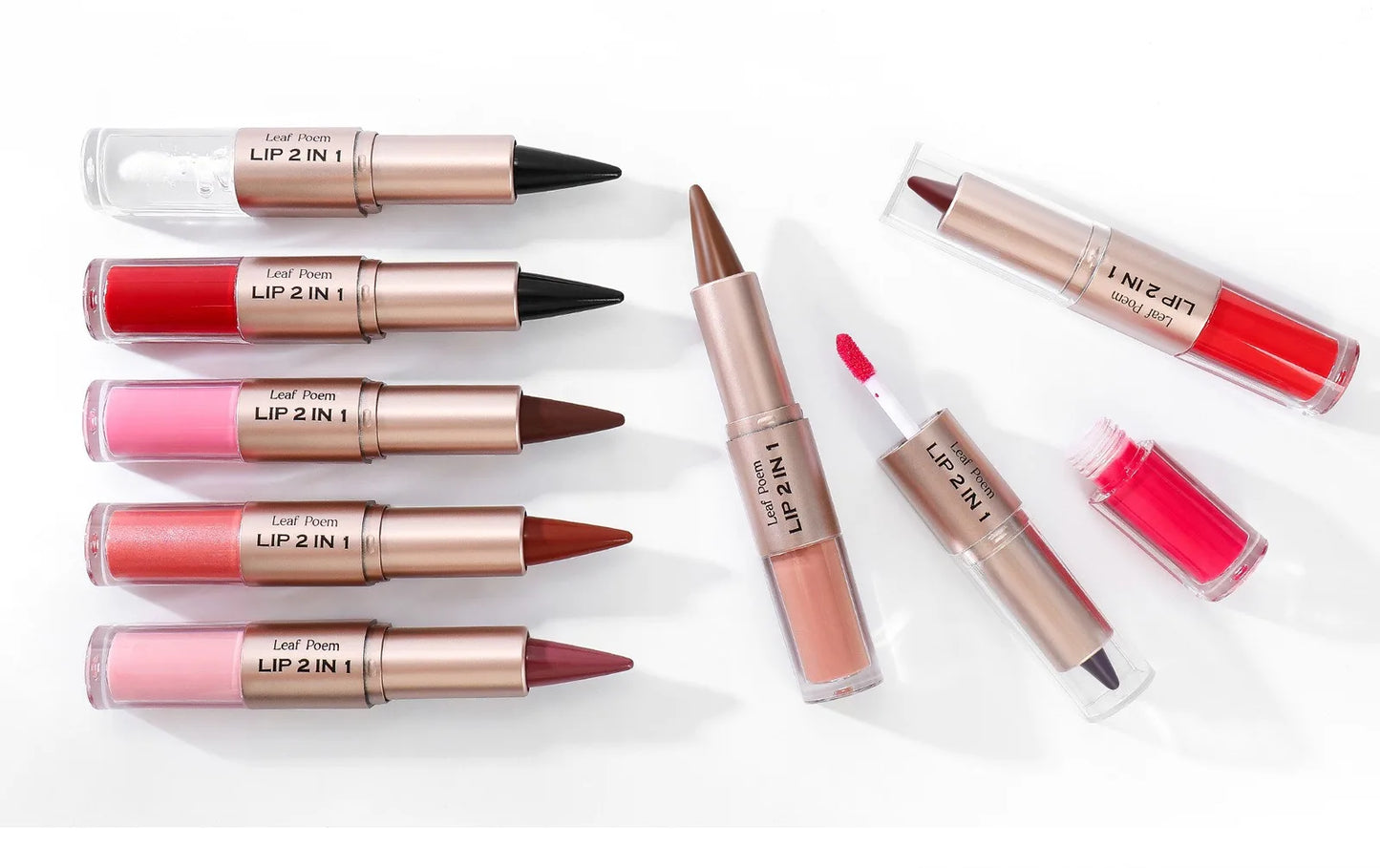 Maquillaje de Labios 2 en 1 Color Rosa Ciruela Oscuro, Delineador de Labios Mate, Brillo Labial Voluminizador con Efecto Espejo, Contorno de Labios Resistente al Agua, Maquillaje No Pegajoso