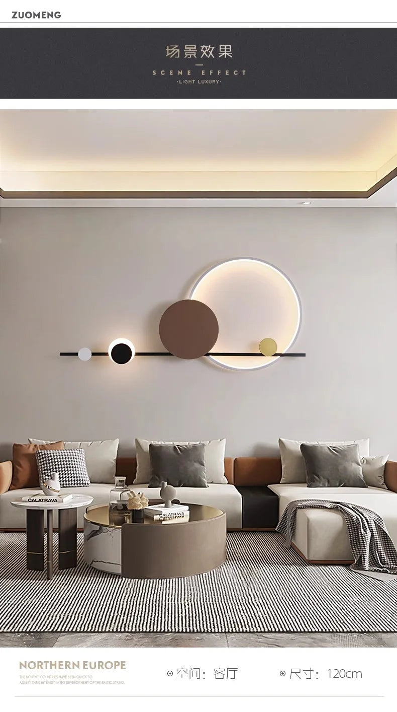Lámpara LED de pared moderna, ambiente para candelabro de sala de estar, comedor, dormitorio, Hotel, salón, escaleras, pasillo, accesorio de iluminación para decoración del hogar