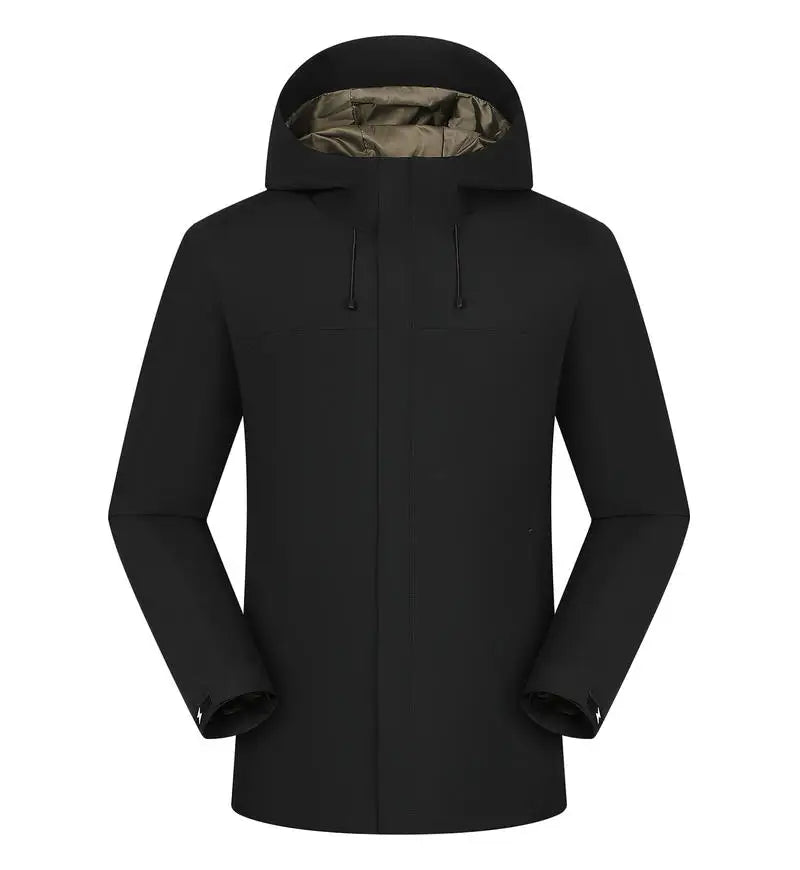 Chaqueta de invierno con calefacción de grafeno, abrigo de esquí impermeable a prueba de viento, Parka de montañismo con aislamiento de algodón, logotipo personalizado gratis