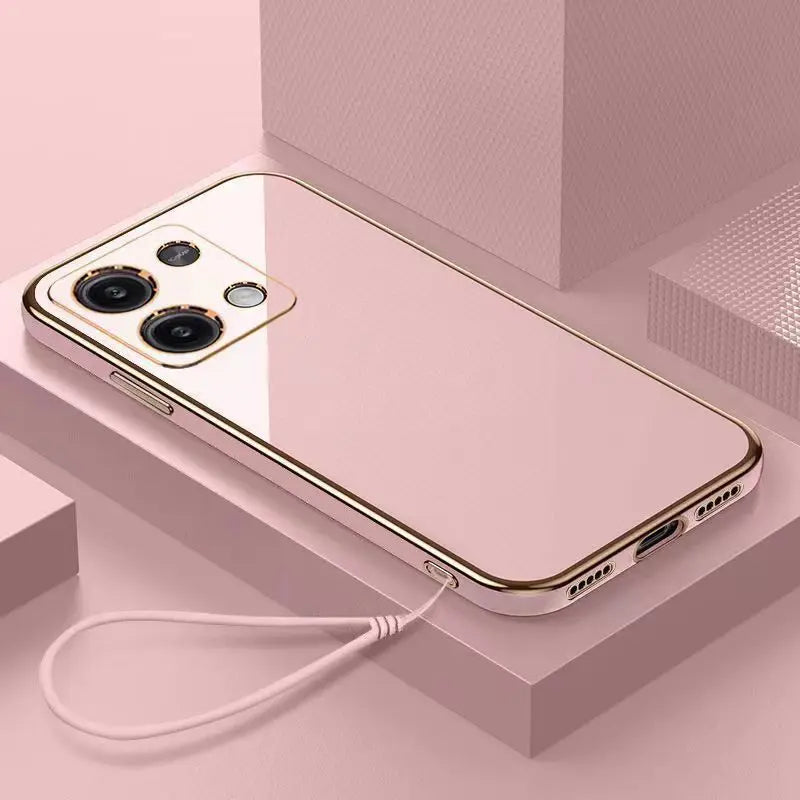 Funda de teléfono galvanizada de lujo a prueba de golpes para XiaoMi Redmi Note 12 13 Pro Plus 4G Note 14 Pro + 5G, funda trasera de silicona chapada