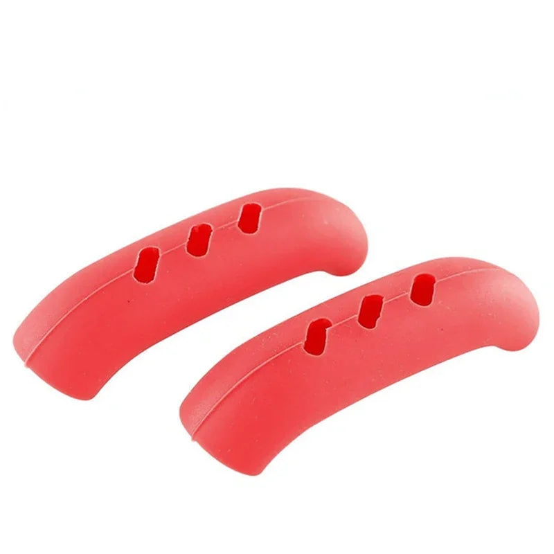 Mango de silicona antiquemaduras, soporte de aislamiento térmico para horno, cazuela, olla, sartén, guantes, herramientas de cocina, soporte para cuencos, Clips, 2 uds.