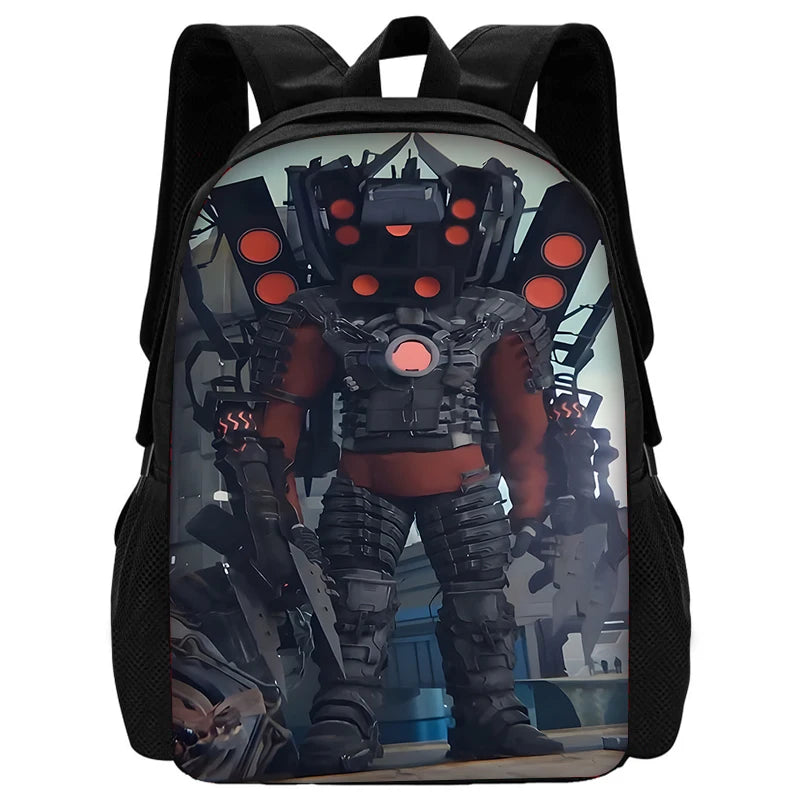 Mochila de baño Skibidi escolar para niños con bolsas para el almuerzo, bolsas para lápices, mochilas escolares para niños y niñas, el mejor regalo