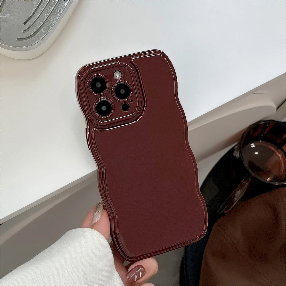 Nueva funda de teléfono ondulada para hombres y mujeres para iPhone 12 13 14 15 16 Pro Max a prueba de golpes disipar el calor fundas blandas de silicona carcasa protectora