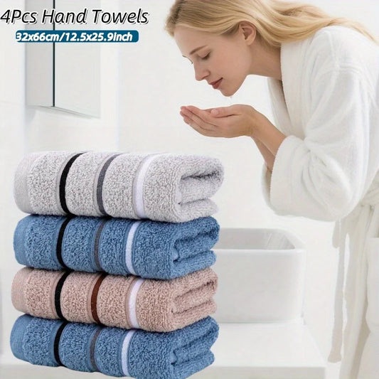 Juego de 4 toallas de baño, suaves y absorbentes, adecuadas para ducha, gimnasio, sauna, cocina y exteriores, multicolor Q