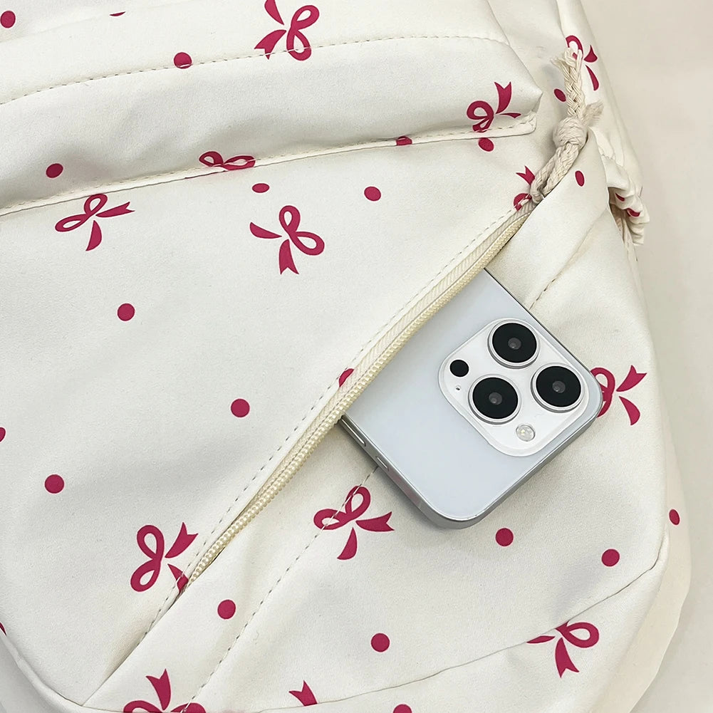 Mochila escolar universitaria con pajarita, 3 uds., con fiambrera, estuche para lápices, mochilas bonitas para niñas, conjunto de mochila escolar para chicas adolescentes
