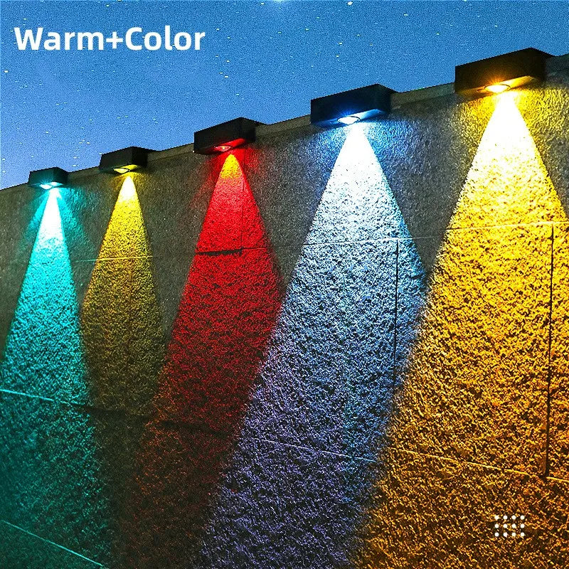 Lámpara LED alimentada por energía Solar, luces solares superbrillantes para jardín, luz impermeable para exteriores, escaleras, balcón, iluminación decorativa de calle