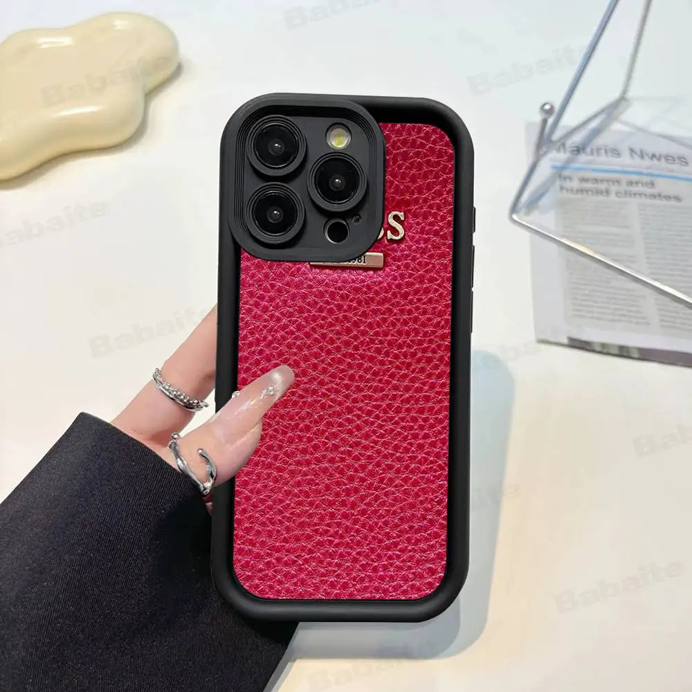Funda de Silicona Suave para Teléfono de la Marca de Moda G-Guess para iPhone 17 16 14 13 12 11 15 Pro Max Plus Air Cover