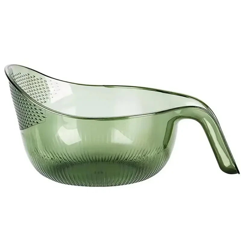 Dispositivo de lavado de cocina, filtro de lavado de arroz, lavabo de enjuague de arroz, cesta de drenaje para el hogar, fregadero de basón de fruta con mango