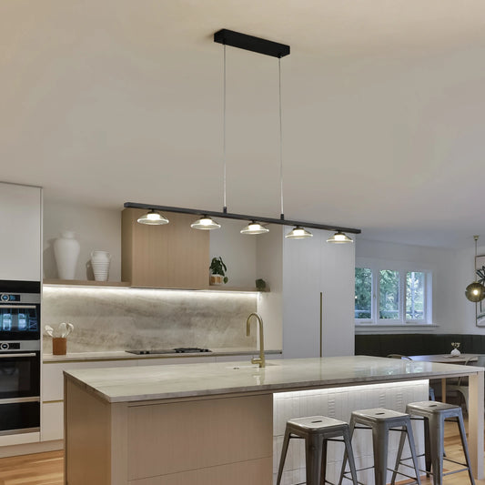 Iluminación Led moderna para sala de estar, candelabros de tira larga para mesa de comedor, iluminación de techo, sala de reuniones, lámparas de Bar y Café, lámpara interior
