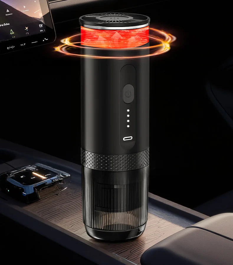 Cafetera Espresso eléctrica inalámbrica 2 en 1 para coche y hogar, cafetera portátil para acampar, cafetera de viaje en polvo cápsula