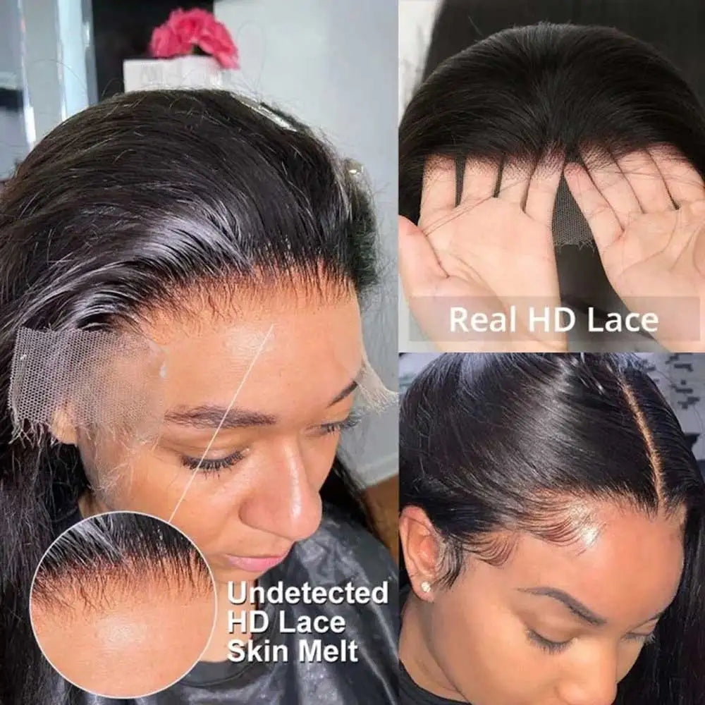 Pelucas frontales de onda profunda suelta HD 13x4 13x6 40 42 pelucas de cabello humano Frontal de encaje rizado profundo de agua Remy 5x5 peluca sin brillo cabello humano