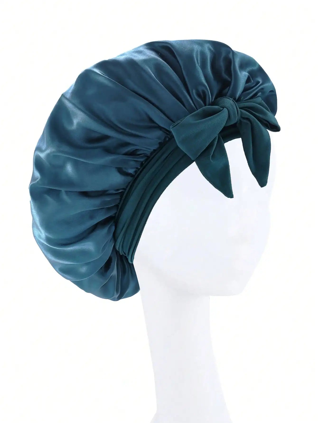 Gorro de satén Gorro de seda Bonne ajustable para dormir Gorro para el pelo con banda para atar Gorros para mujeres y hombres