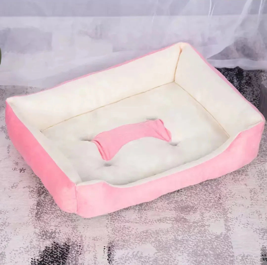 Casa grande para mascotas, cama para perros y gatos, estera larga de felpa para dormir profundo, cojín suave y cálido para perros pequeños, camas tranquilas para cachorros, Chihuahua
