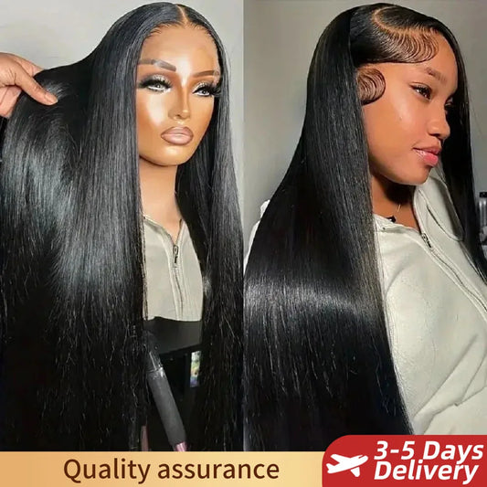 Pelucas de cabello humano con encaje Frontal HD 13x6, prearrancadas para mujeres, cabello humano Remy liso sedoso brasileño, pelucas frontales de encaje 13x4