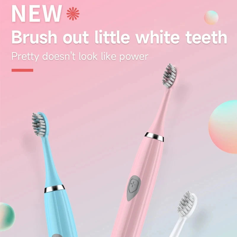 Cepillo de dientes eléctrico para adultos, cerdas suaves DuPont, batería portátil, IPX7, resistente al agua, inteligente, eficaz, cuidado bucal