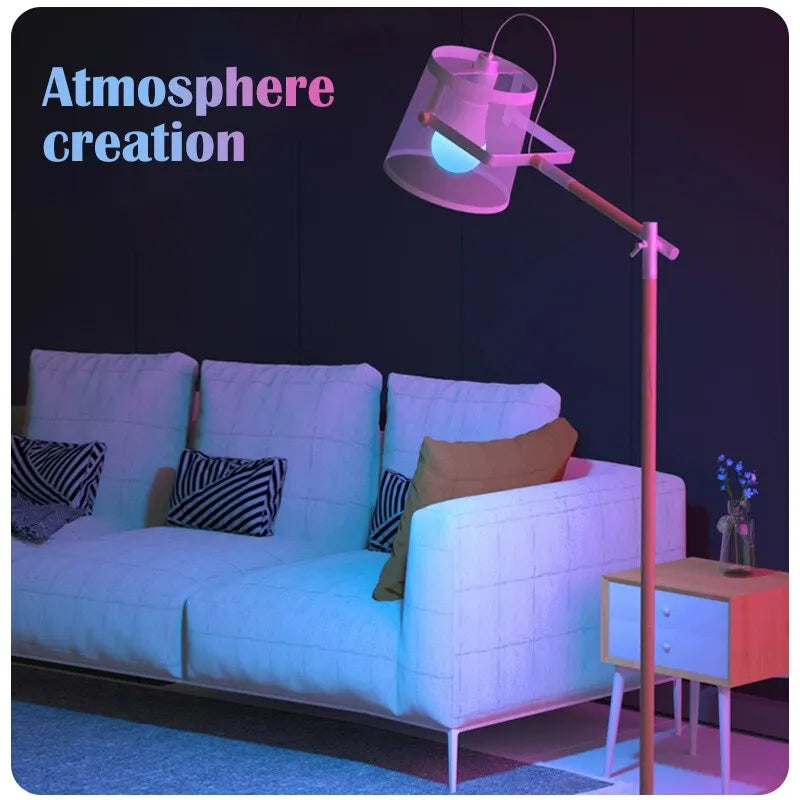 Bombilla LED RGB de 16 colores, Bombilla Multicolor E27 220V, iluminación del hogar regulable, 24 teclas, Control remoto, lámpara inteligente, luz de ambiente