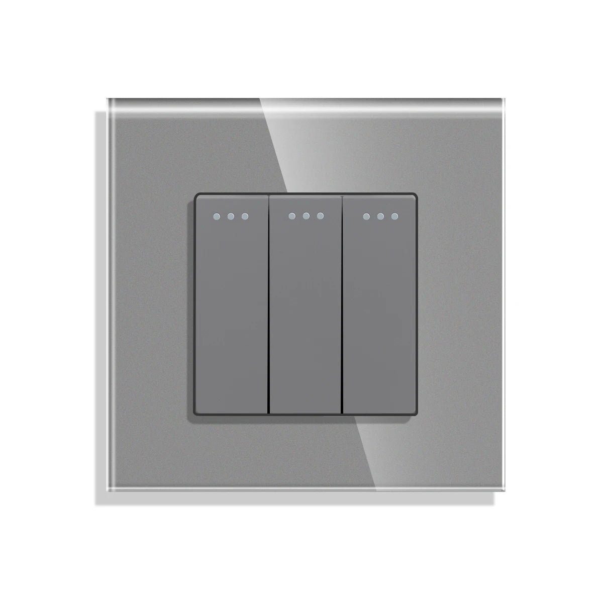 Bingoelec-interruptor de luz inteligente gris y enchufe de pared WiFi con Panel de cristal, interruptores con enchufes para mejorar el hogar