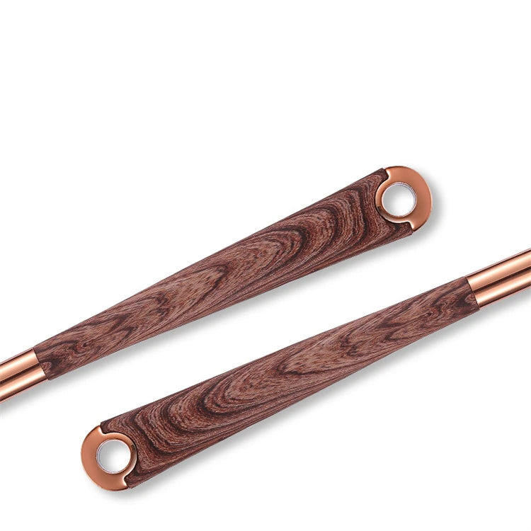 LMETJMA Juego de utensilios de cocina de silicona, 10 Uds., utensilio de cocina con soporte para utensilios, asas de patrón de madera, utensilios de cocina antiadherentes JT264