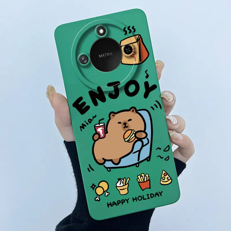 Para Honor X9C Funda de teléfono inteligente X9cSmart Funda de silicona suave dulce moda pintada dibujos animados niños niñas encantadora Funda trasera estampada
