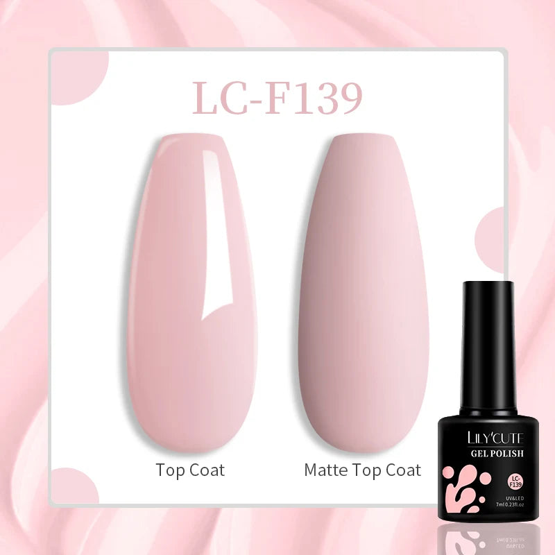 LILYCUTE-esmalte en Gel para uñas, barniz semipermanente para manicura, con LED UV, 129 colores, 7ML