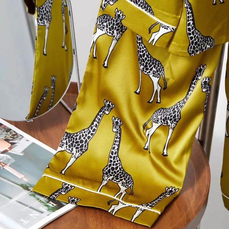 Ropa de dormir con estampado de estética para mujer, pijamas dulces Y2k, estilo europeo, elegante, con clase, a la moda, primavera y otoño