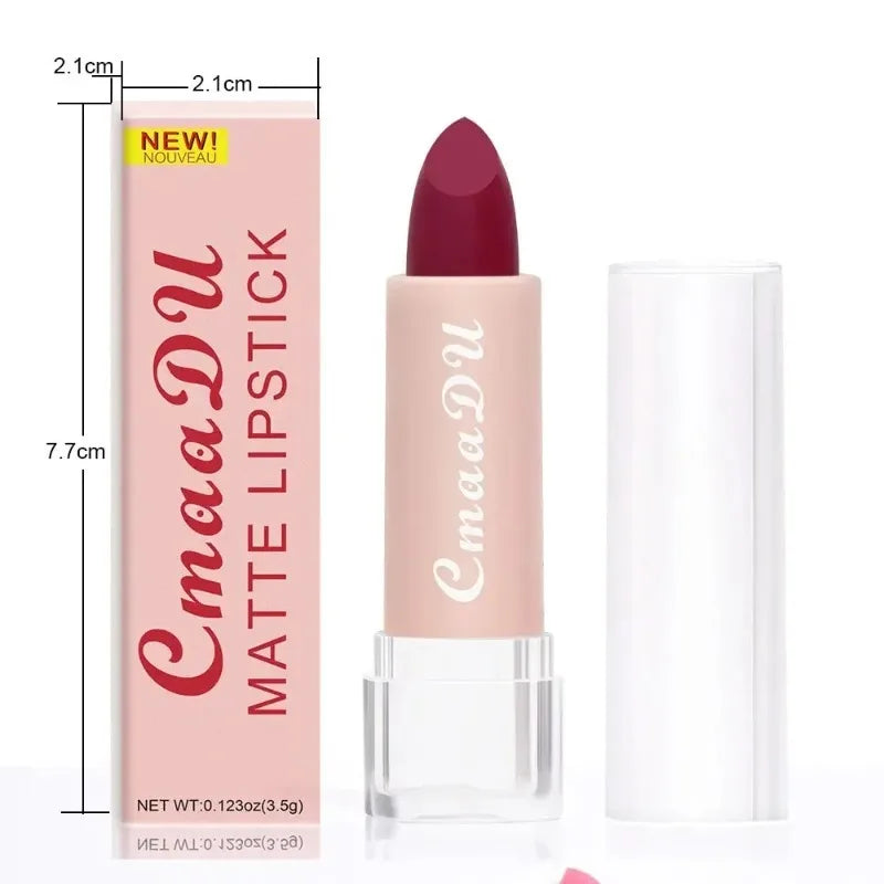 Lápiz Labial de 15 Colores, Impermeable, de Larga Duración, Mate, Terciopelo, Sexy, Rojo, Brillo Labial Nude, Brillo Labial Brillante, Tinte Labial Rojo Intenso, Maquillaje