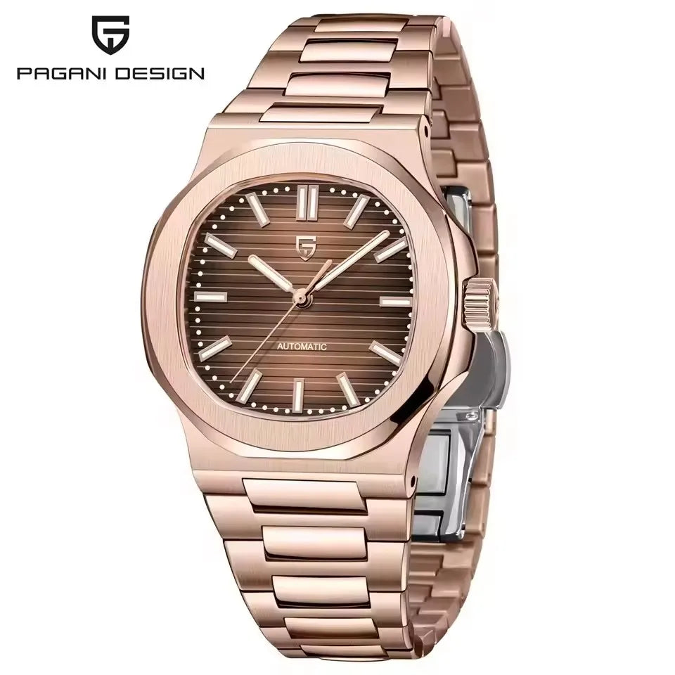 PAGANI DESIGN nuevo reloj mecánico deportivo elegante reloj luminoso de acero inoxidable para hombre zafiro Gaviota ST16 Movt relojes para hombre
