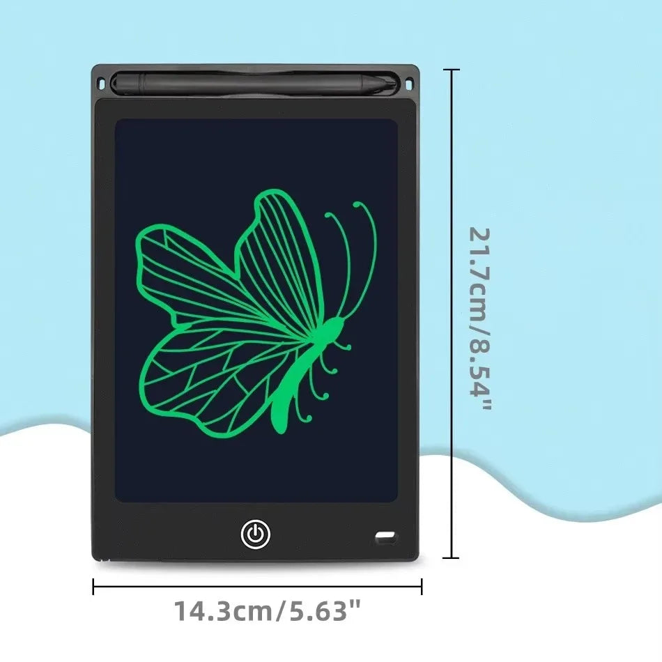 1 tableta LCD de 8,5" para dibujar y escribir para niños: portátil, segura y perfecta como regalo de cumpleaños, Navidad o Halloween