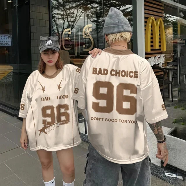 Camiseta de manga corta para hombre, nueva camiseta a la moda, top de manga corta, ropa informal holgada de talla grande con cuello redondo de hip hop para verano