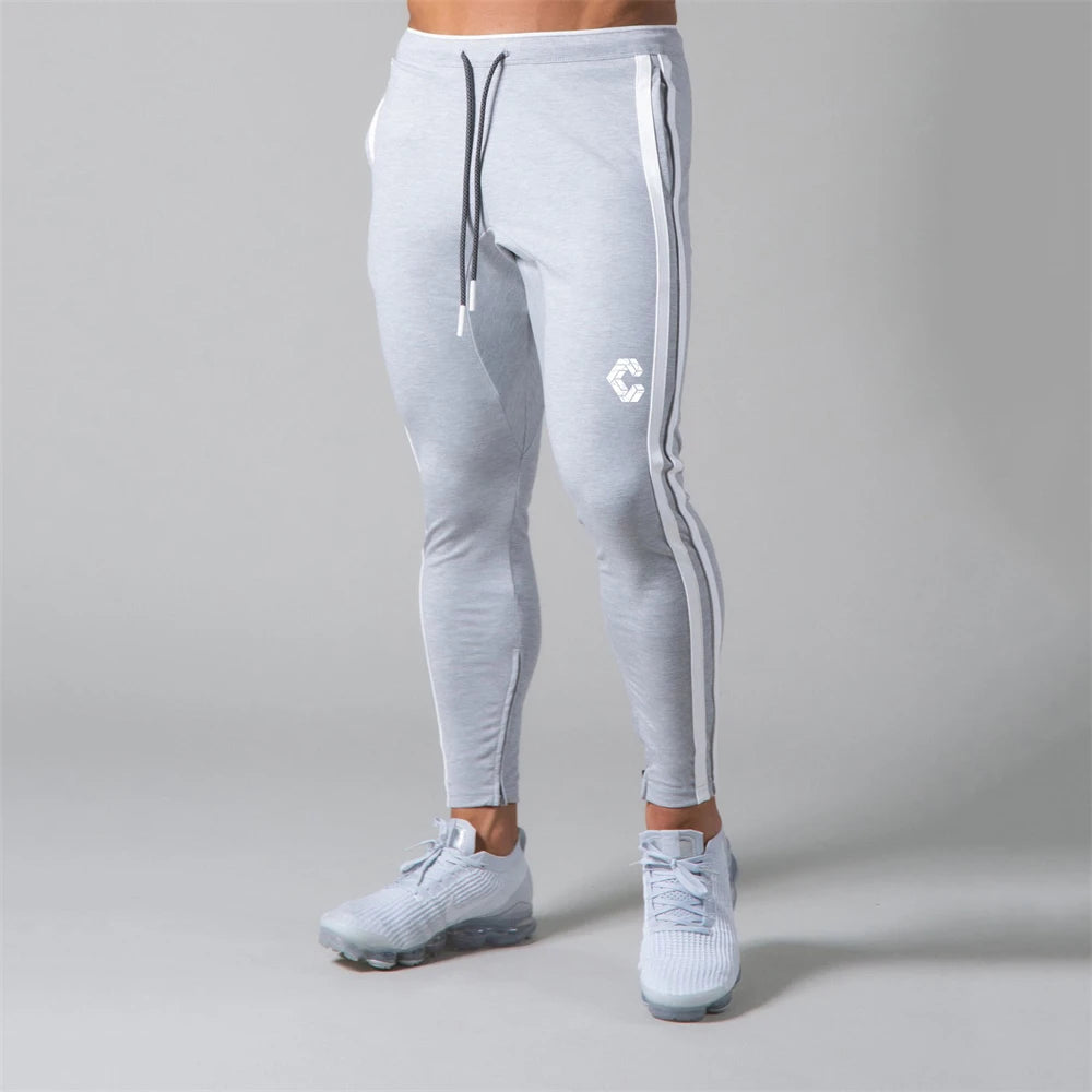 Corons 2024, pantalones de chándal a rayas laterales para hombre, pantalones de algodón para entrenamiento de gimnasio, pantalones pitillo informales a la moda para hombre