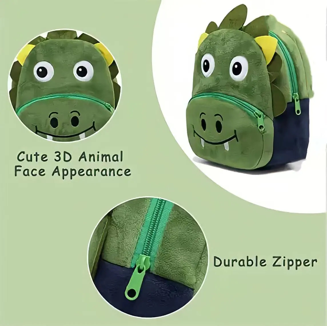 Mochila de felpa con diseño de animal en 3D, mochila de moda para la escuela