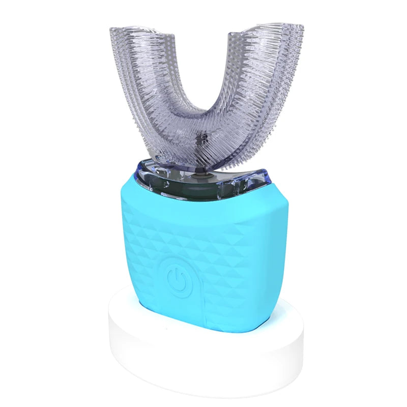Cepillo de dientes eléctrico en forma de U para el cuidado Dental, cepillo de dientes eléctrico automático en forma de U de 360 grados