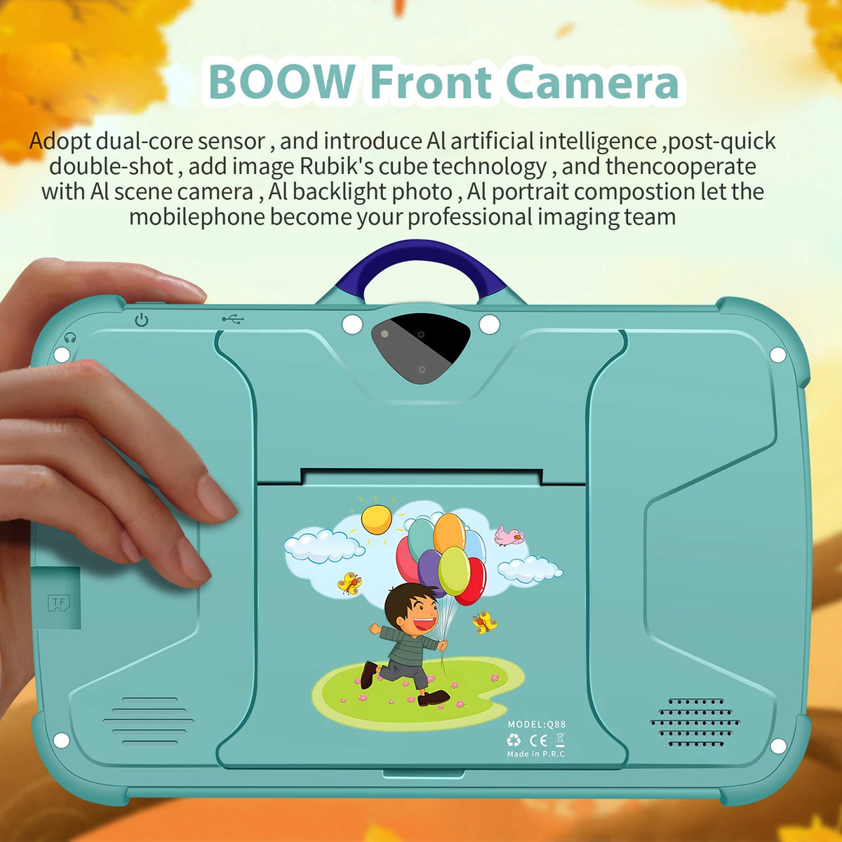 Tableta PC para niños de 7 pulgadas con Android 13 Quad Core 4GB RAM 64GB ROM aprendizaje educativo favorito de los niños diseño Simple barato