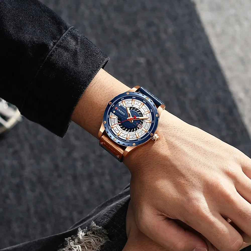 Marca CURREN, reloj de cuarzo para hombre, nueva moda, resistente al agua, informal, de negocios, militar, reloj para hombre, relojes con fecha automática, reloj Masculino