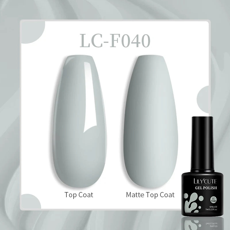 LILYCUTE-esmalte en Gel para uñas, barniz semipermanente para manicura, con LED UV, 129 colores, 7ML