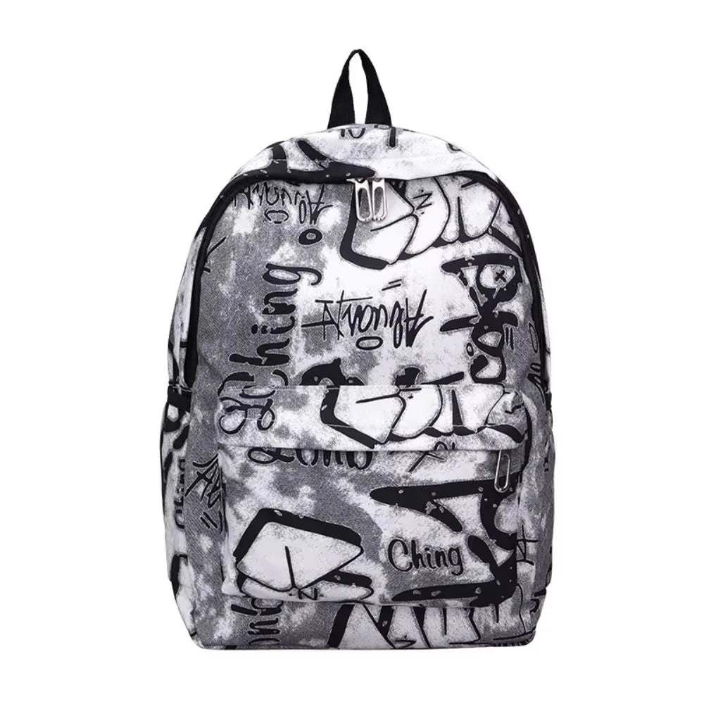 Mochila escolar para estudiantes con grafiti de gran capacidad, mochila informal de moda para mujer, mochilas escolares bonitas de dibujos animados para ir al trabajo en niñas