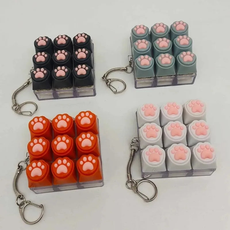 Llavero de silicona suave con forma de garras de gato, colgante para teléfono móvil, mochila, accesorios de escritorio, herramientas de descompresión.
