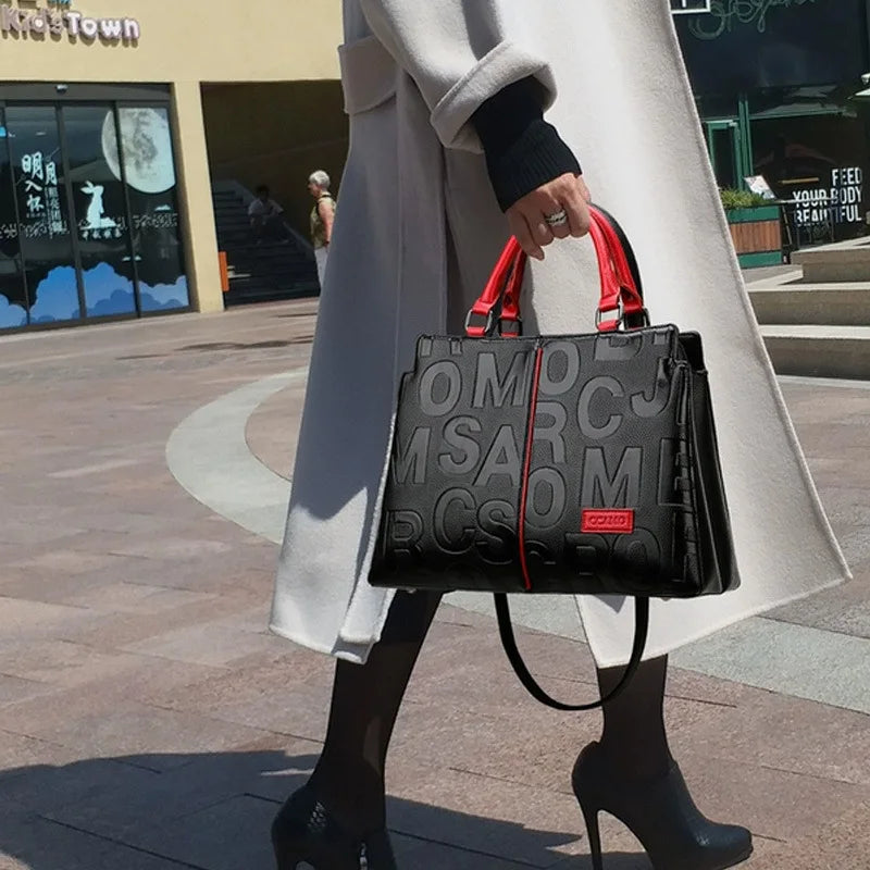 Bolsos cruzados informales de cuero PU para mujer, bolso de mano de diseñador de lujo, bolso de hombro de viaje de gran capacidad