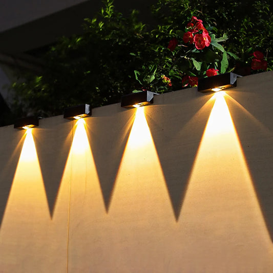 Lámpara LED alimentada por energía Solar, luces solares superbrillantes para jardín, luz impermeable para exteriores, escaleras, balcón, iluminación decorativa de calle
