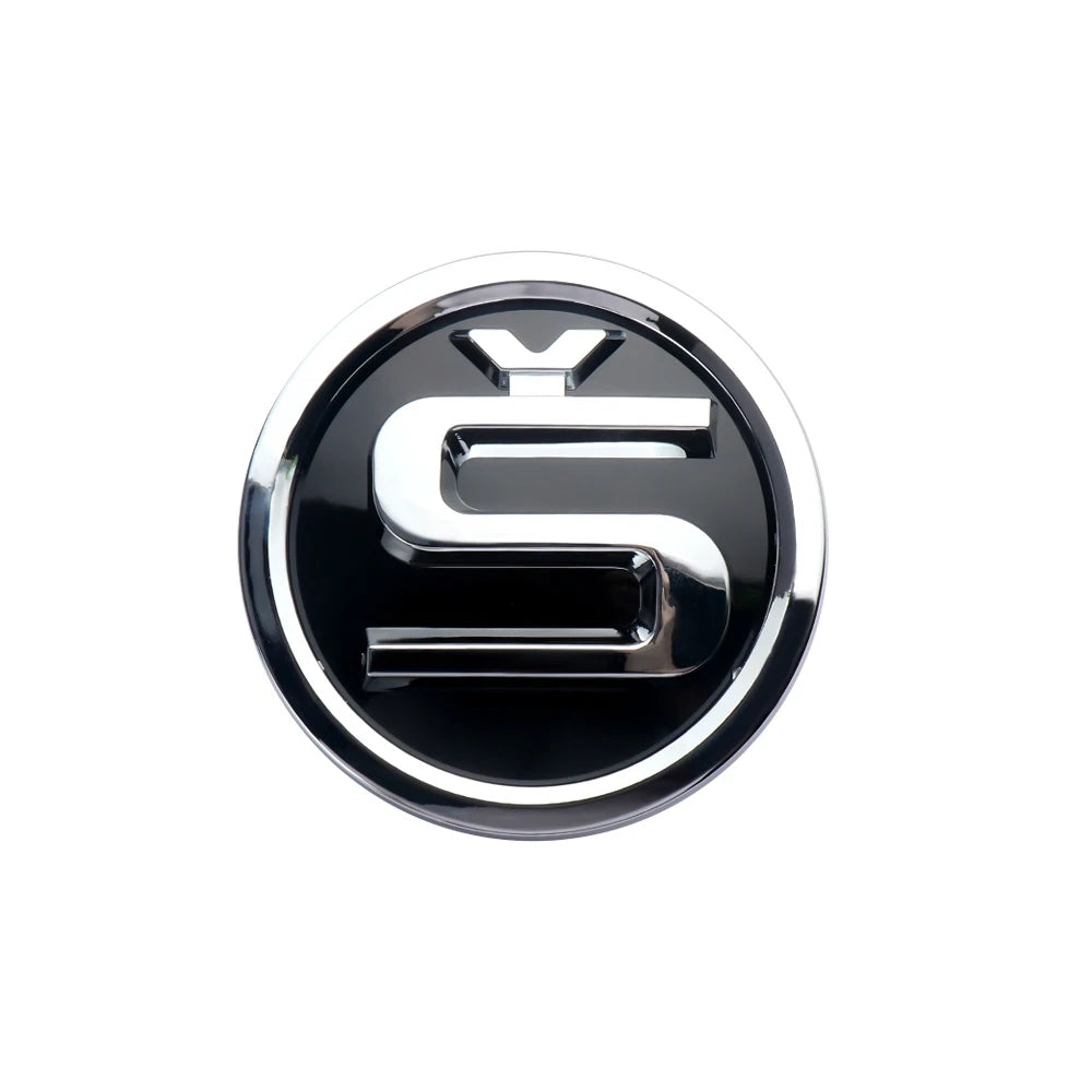 Emblema ABS de 80/90/100mm para el capó delantero del coche, adhesivo para maletero, para Skoda Yeti, Octavia, Fabia, Kodiaq, Rapid, Karoq, Superb, Kamiq S
