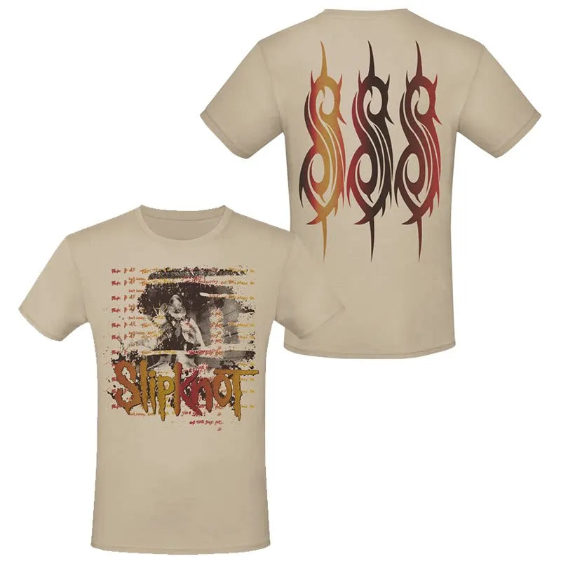 Camiseta con estampado de banda de estilo gótico de SLIPKNOT, camiseta gráfica 100% de algodón para hombres y mujeres, ropa de calle de verano