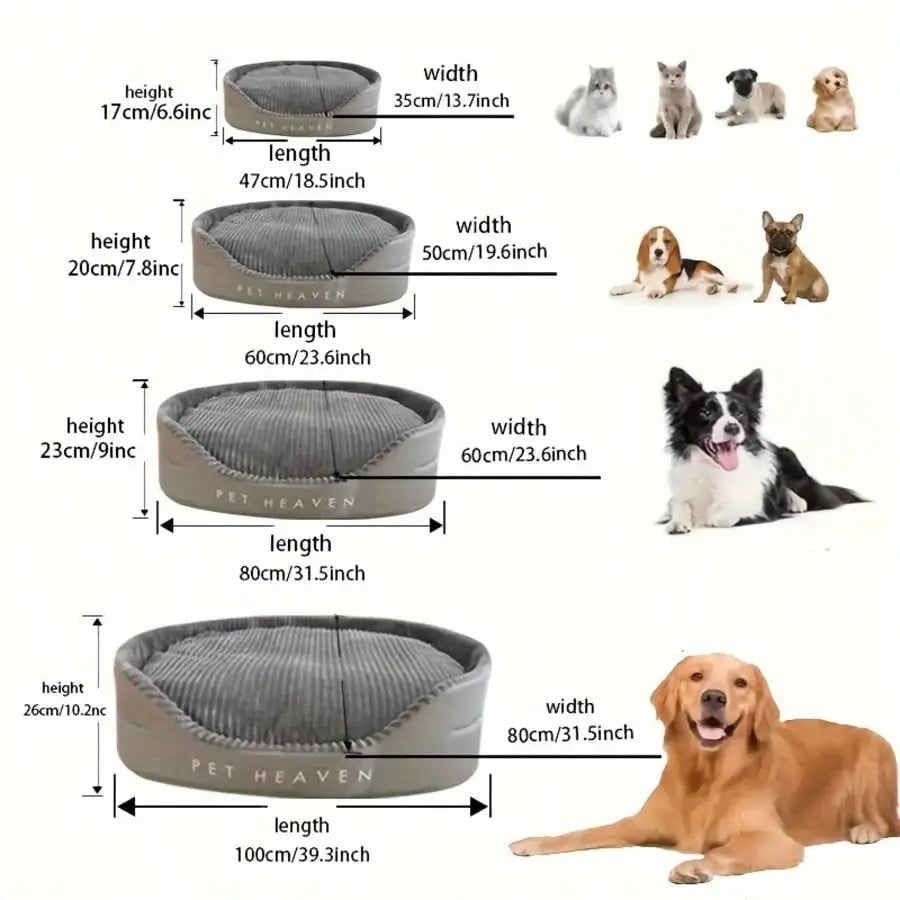 Cama para Mascotas Lavable a Máquina, Suave y Acogedora – Casa para Perros y Gatos para Todas las Estaciones con Tapete Cálido |   Comodidad de felpa, esencial para el invierno y el regalo de Navidad perfecto para mascota