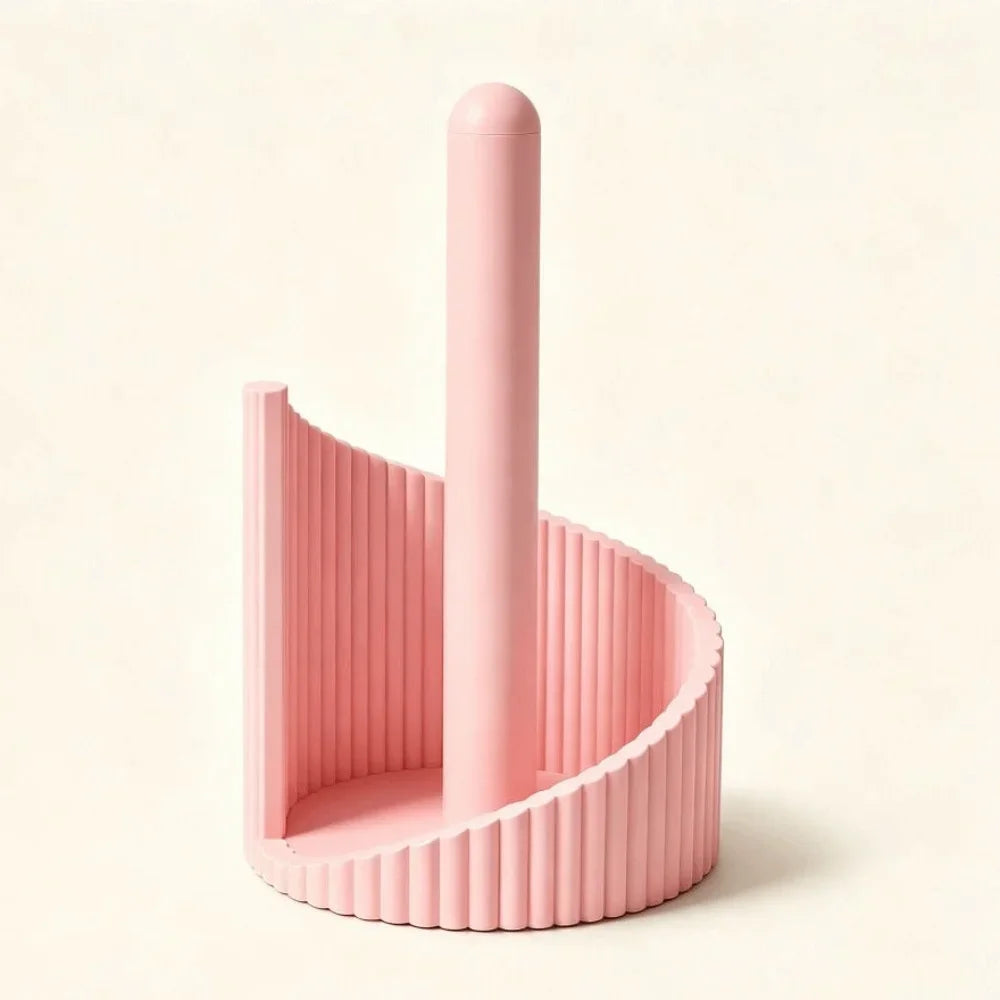 Dispensador de toallas de papel para impresión 3D, de pie, estable, para la cocina, que ahorra espacio y ofrece un sistema sencillo para guardar rollos de papel.