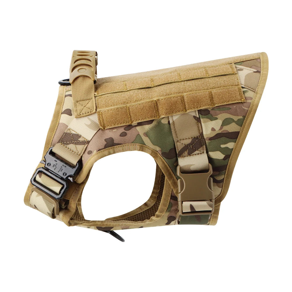Arnés táctico para perros, conjunto de correa para perros grandes, arneses militares para entrenar, caminar, cazar, chaleco para mascotas, mango sin tirar, Malinois