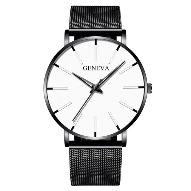 Reloj de pulsera de cuarzo para hombre minimalista ultrafina