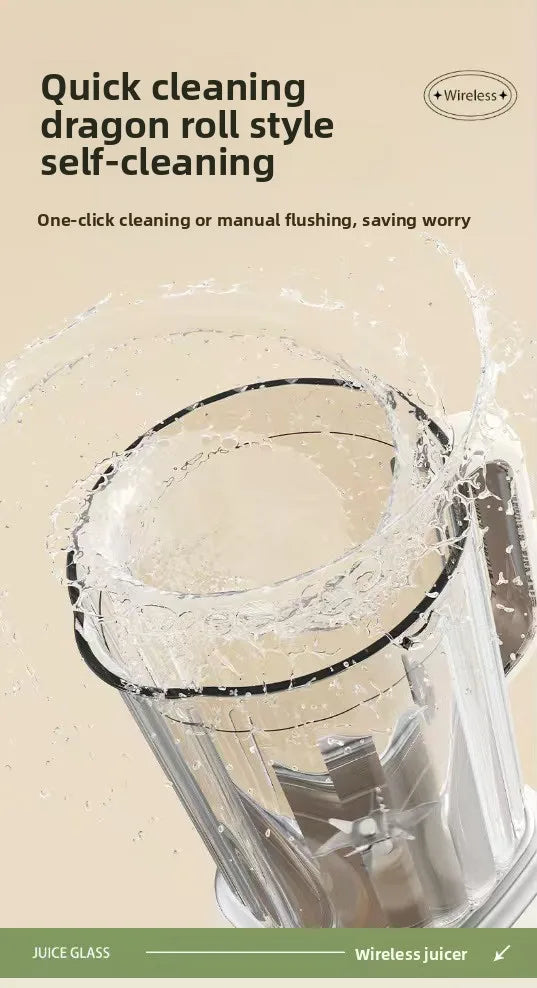 Nuevo extractor de jugo original para el hogar, máquina de procesamiento de frutas y jugo totalmente automática, licuadora de jugo portátil, hoja de acero inoxidable